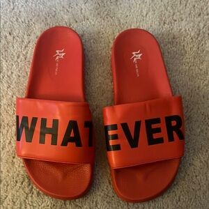 Red Whatever Slide Slippers